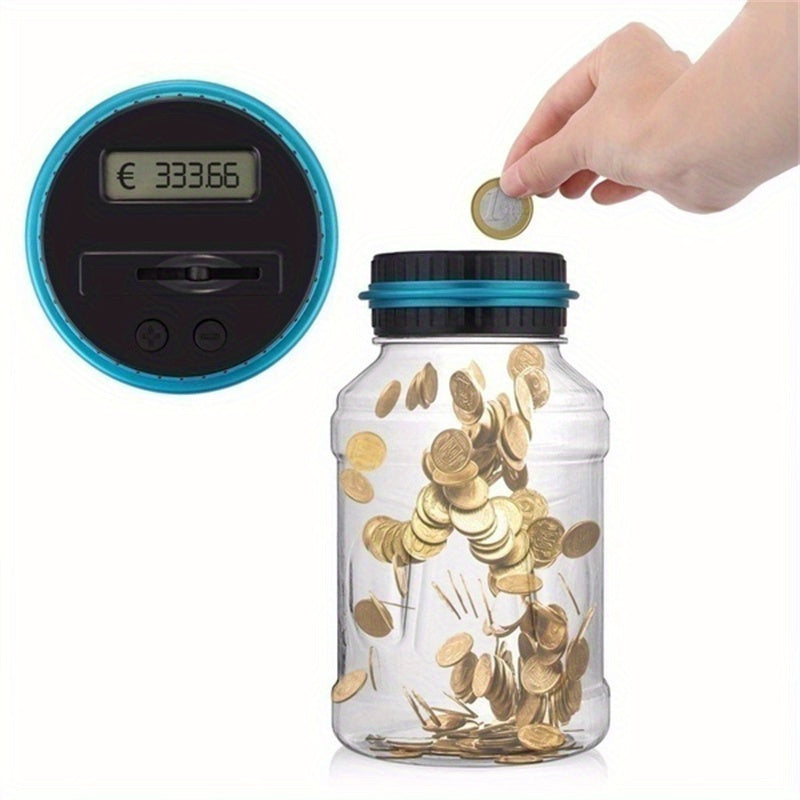 Tirelire compteur de pièces en PVC avec écran LCD