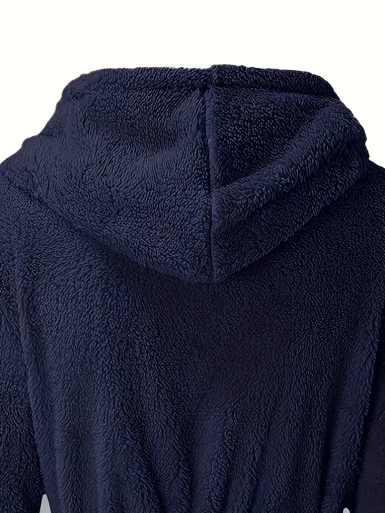 Peignoir d’hiver pour homme en polaire douce, avec capuche, épaissi et chaud, manches longues, style décontracté et simple