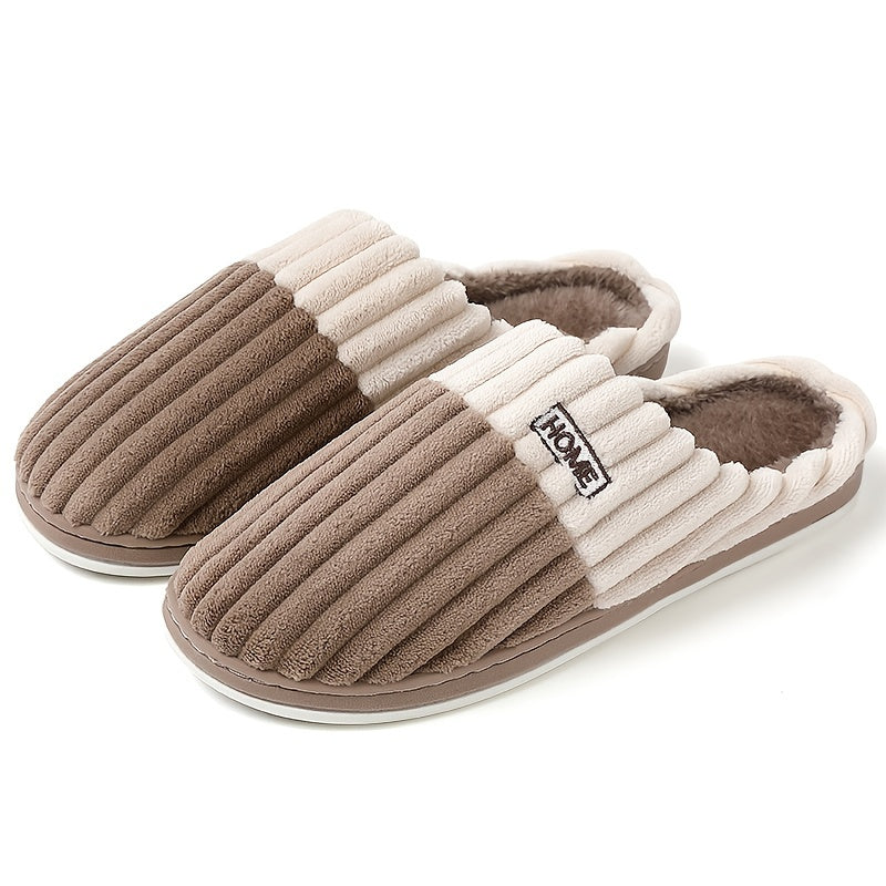 Chaussons d’hiver en peluche pour hommes et femmes, grandes tailles, chaussures douces et chaudes.