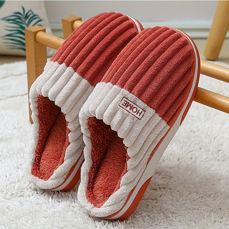 Chaussons d’hiver en peluche pour hommes et femmes, grandes tailles, chaussures douces et chaudes.