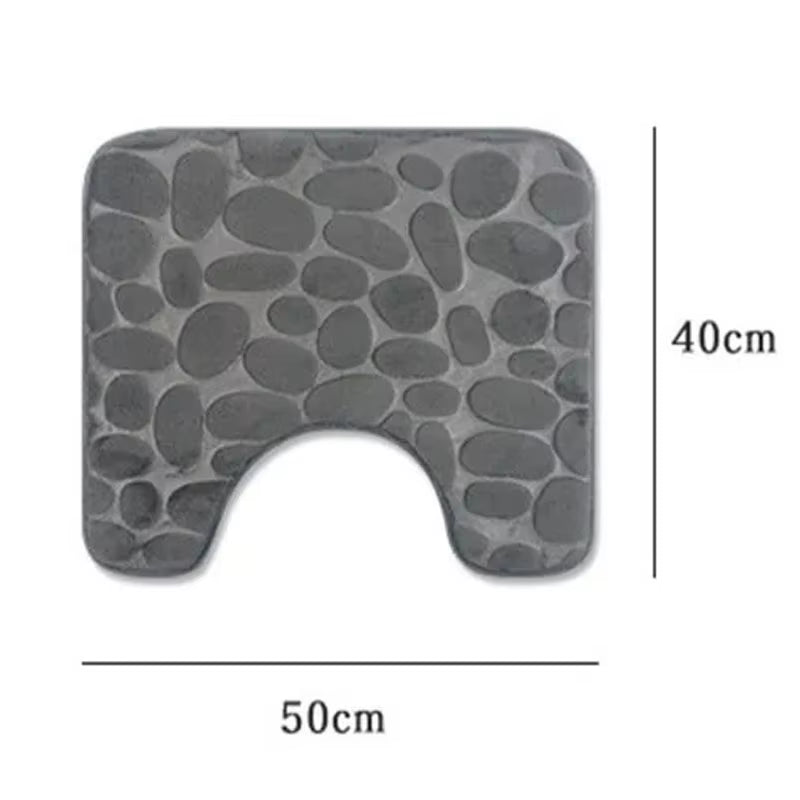 Polymères De Sol Absorbants En Mousse À Mémoire De Forme, 1 Pièce, Galets En Relief, Lea De Bain Coordonnants, Polymères De Sol D'Intérieur, Accessoires Hoaccessrespiration