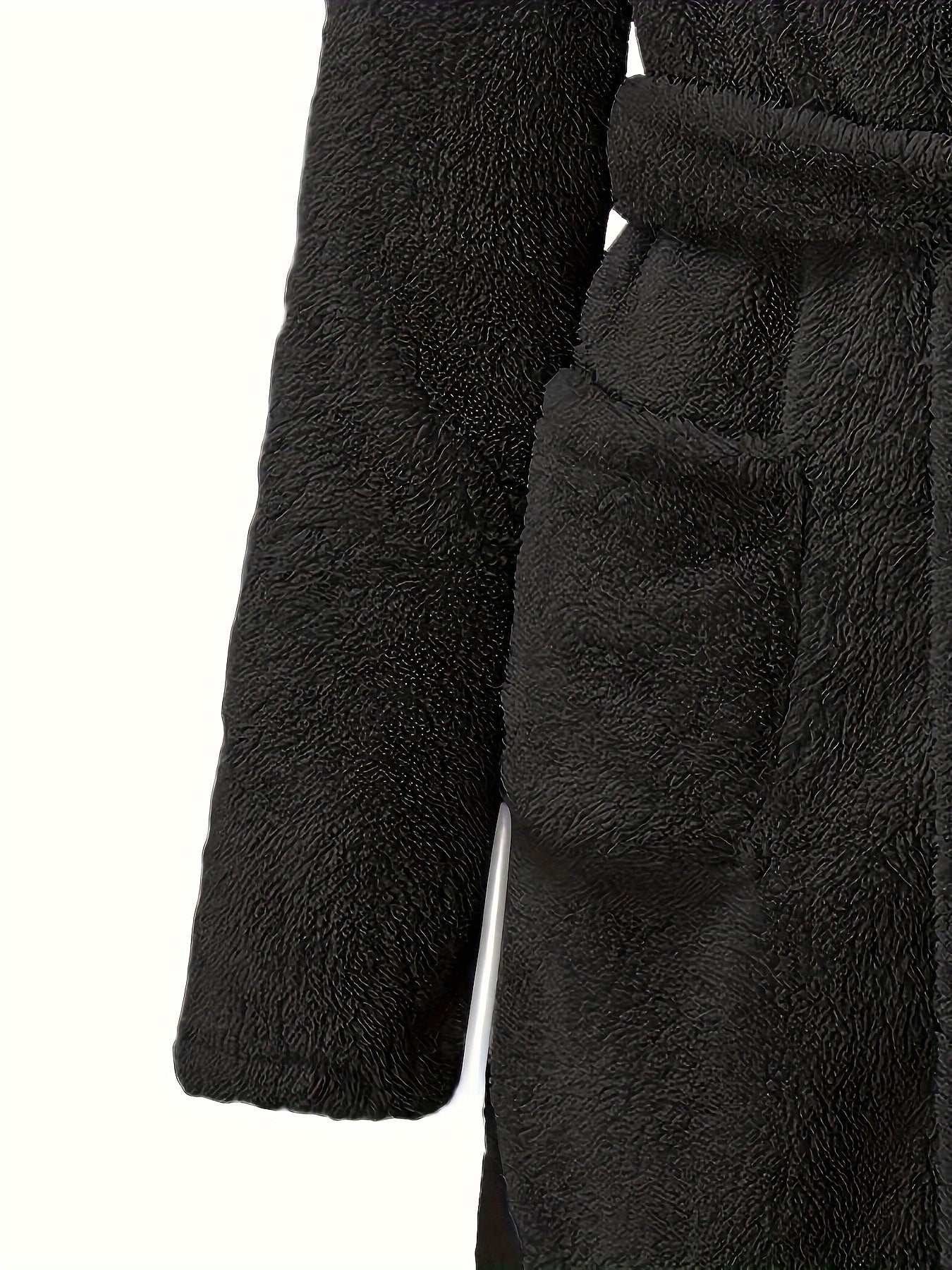 Peignoir d’hiver pour homme en polaire douce, avec capuche, épaissi et chaud, manches longues, style décontracté et simple