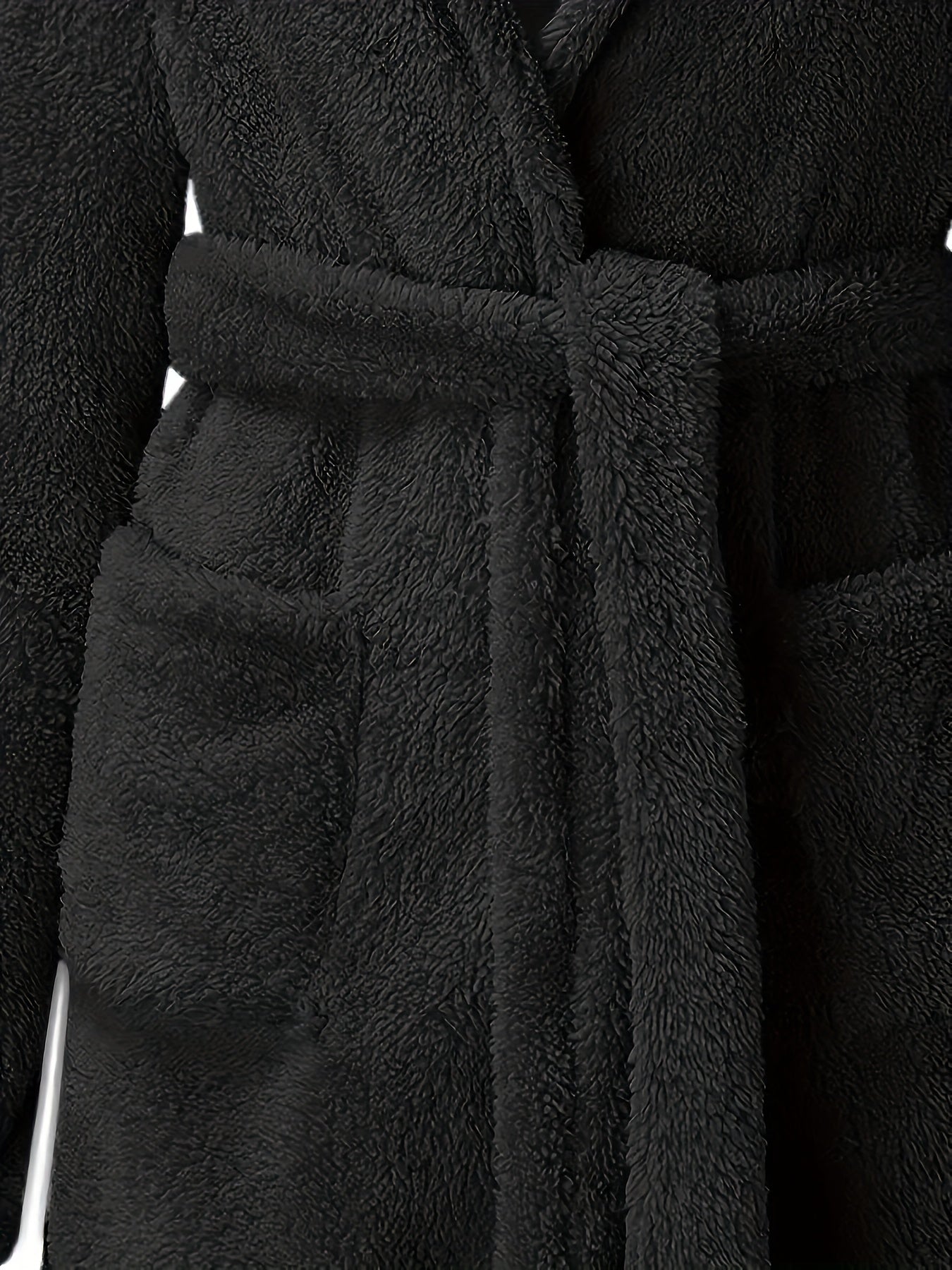 Peignoir d’hiver pour homme en polaire douce, avec capuche, épaissi et chaud, manches longues, style décontracté et simple