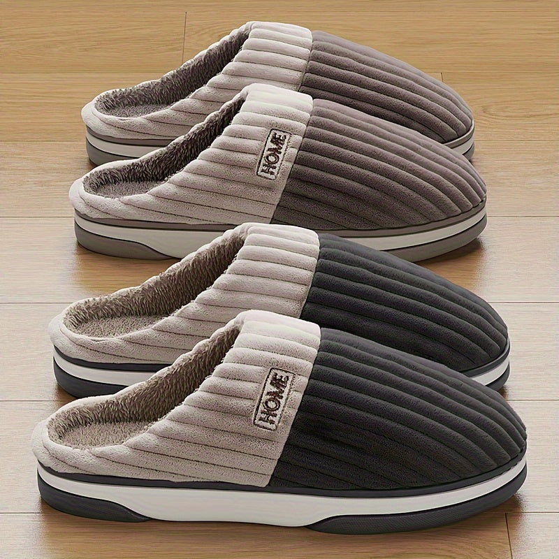 Chaussons d’hiver en peluche pour hommes et femmes, grandes tailles, chaussures douces et chaudes.