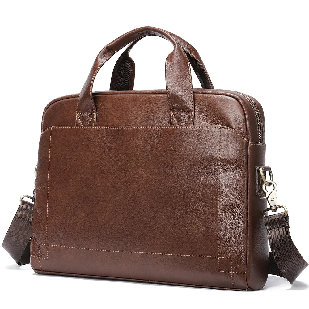 Sac / porte-document et ordinateur pour homme en cuir véritable