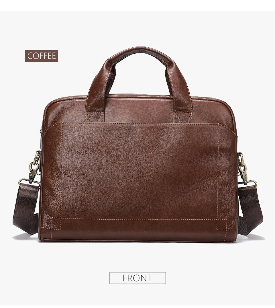 Sac / porte-document et ordinateur pour homme en cuir véritable