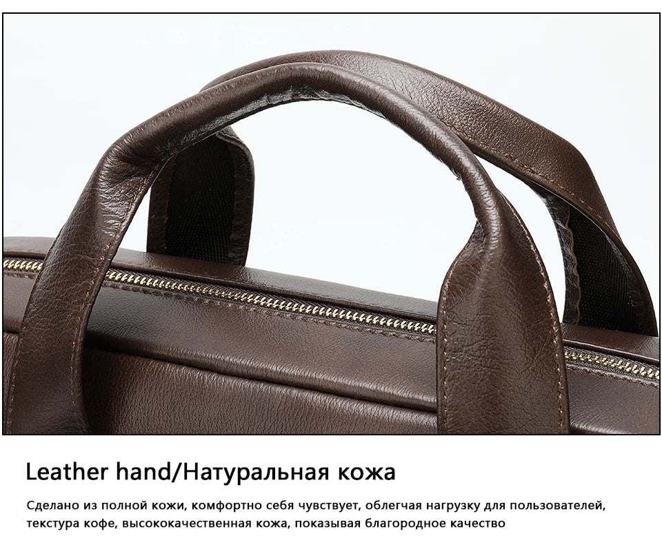 Sac / porte-document et ordinateur pour homme en cuir véritable