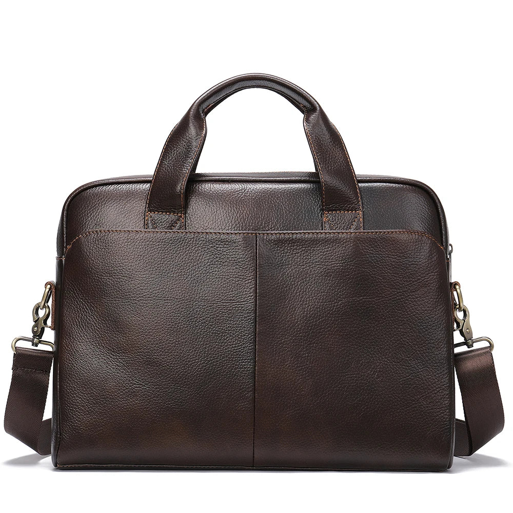 Sac / porte-document et ordinateur pour homme en cuir véritable