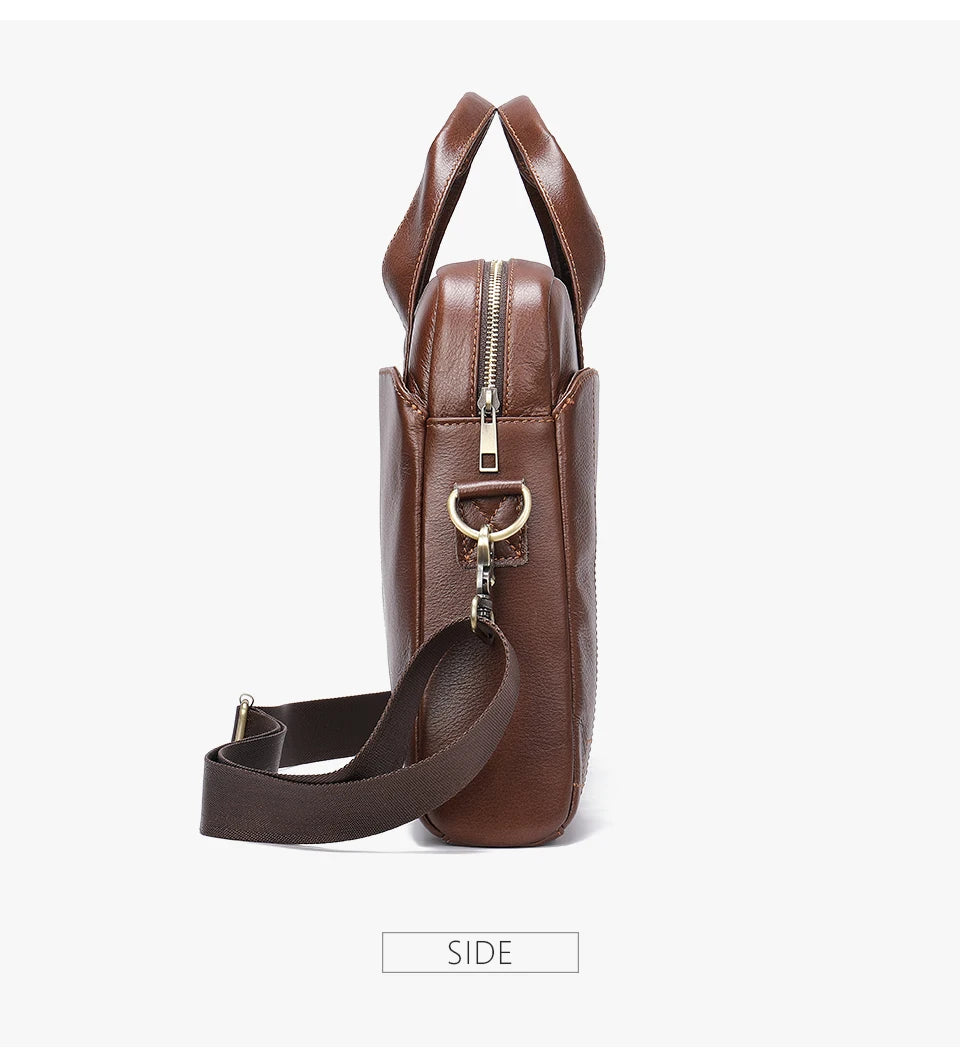 Sac / porte-document et ordinateur pour homme en cuir véritable