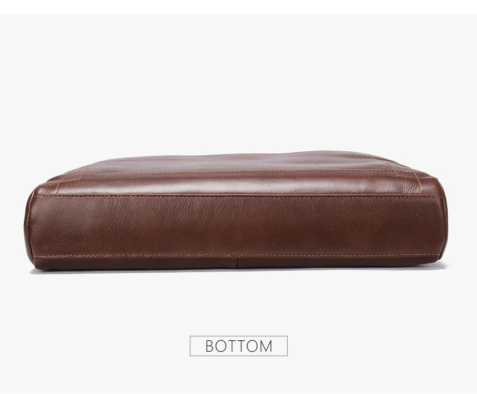 Sac / porte-document et ordinateur pour homme en cuir véritable