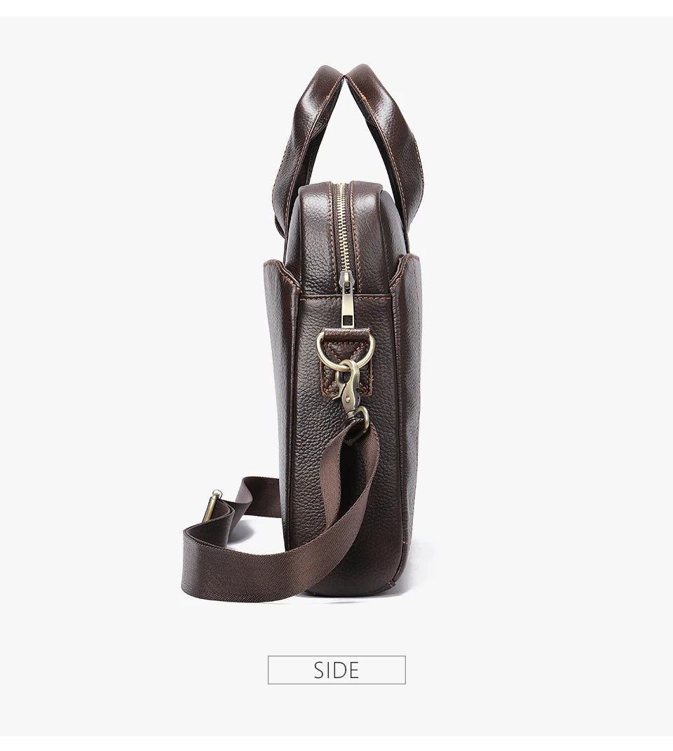 Sac / porte-document et ordinateur pour homme en cuir véritable