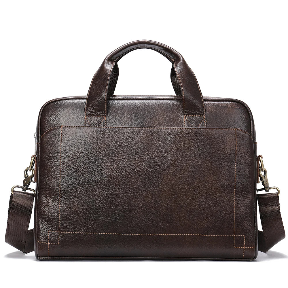 Sac / porte-document et ordinateur pour homme en cuir véritable