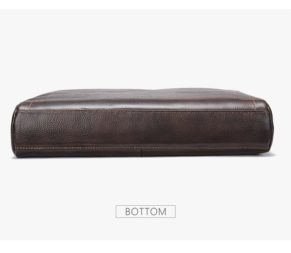 Sac / porte-document et ordinateur pour homme en cuir véritable