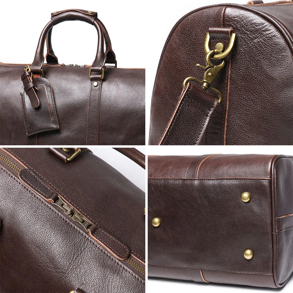 Sac cabas de voyage en cuir vintage