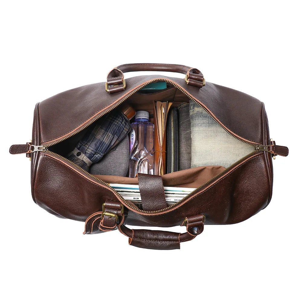 Sac cabas de voyage en cuir vintage