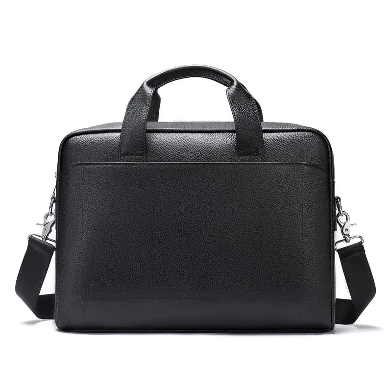Sac / porte-document et ordinateur pour homme en cuir véritable