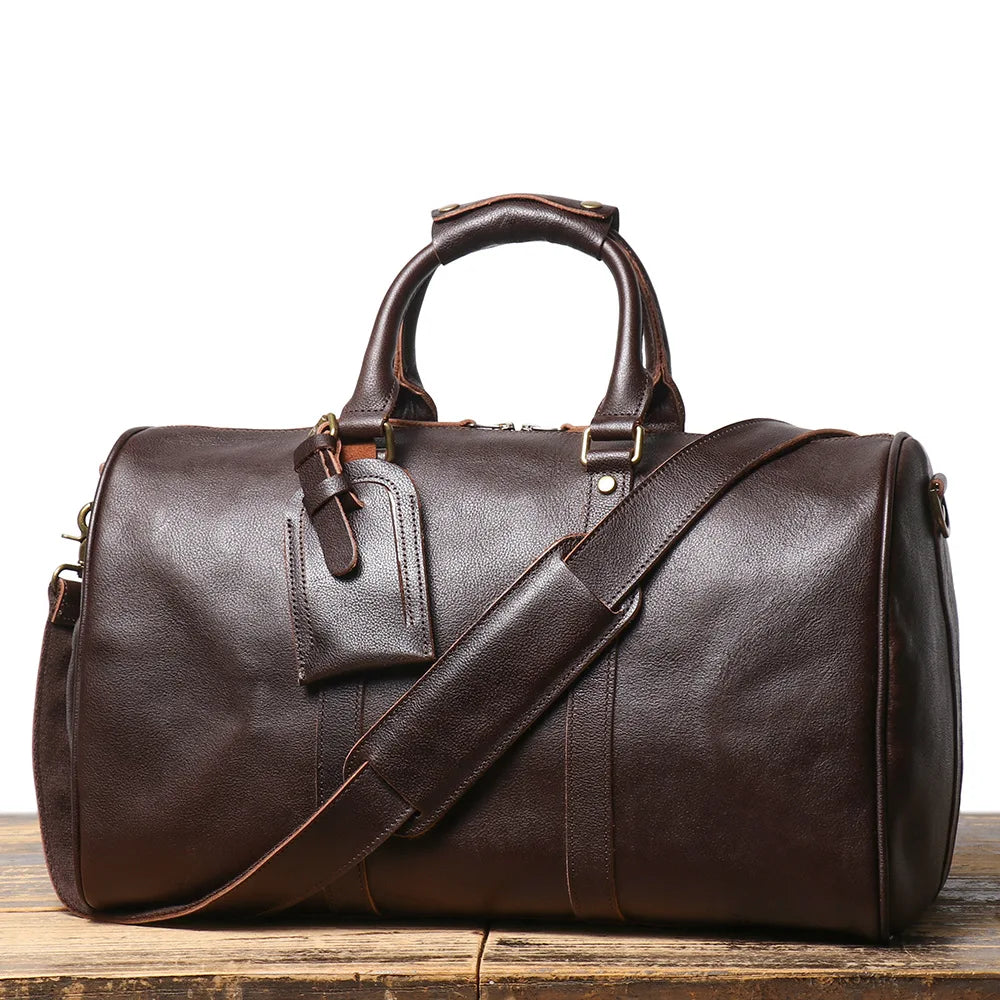 Sac cabas de voyage en cuir vintage