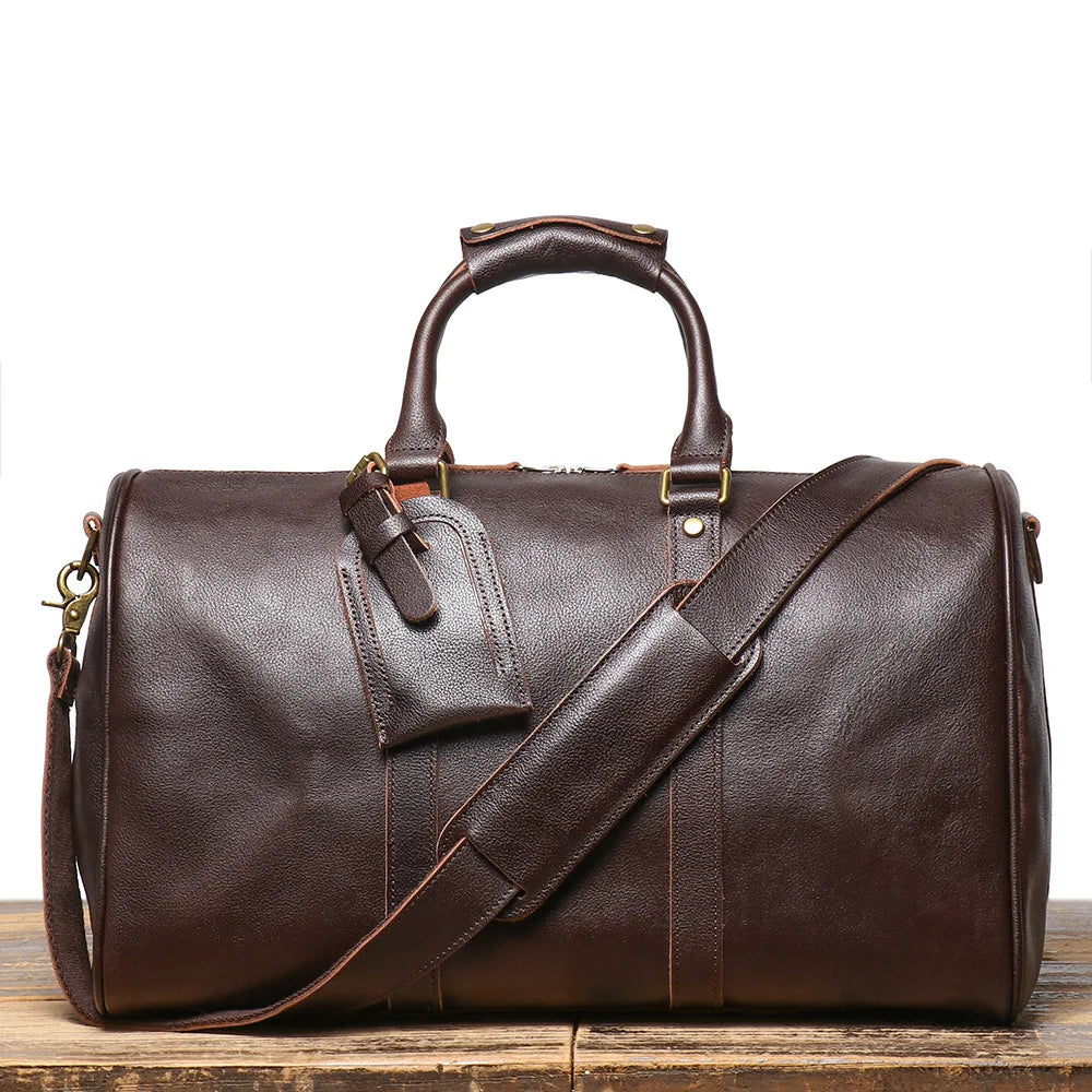 Sac cabas de voyage en cuir vintage