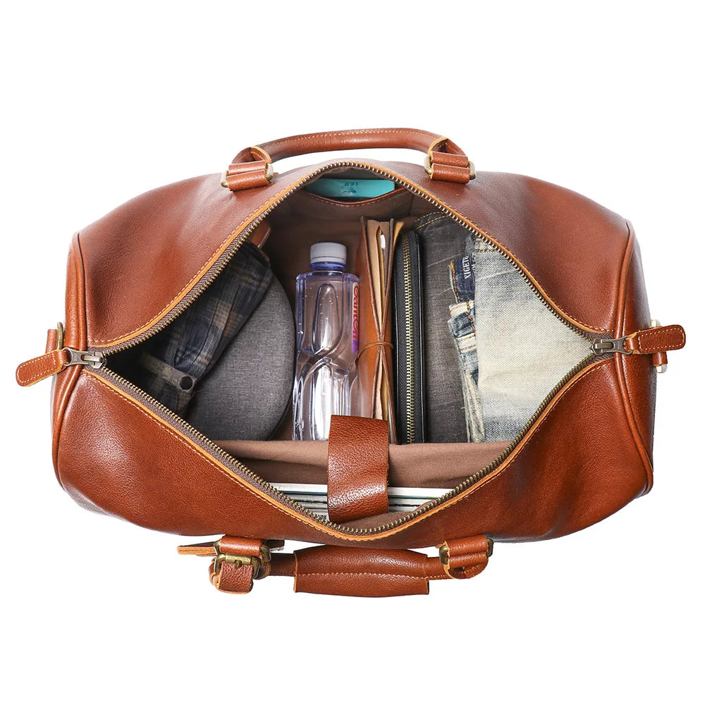 Sac cabas de voyage en cuir vintage