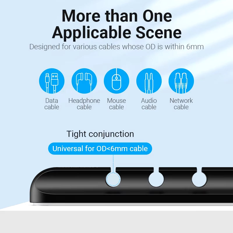 -Enrouleur De Câble USB En Silicone, Bureau, Voiture, Gestion, Clips Pour Données, Sauna, Téléphone, Écouteur, Souris, Fil
