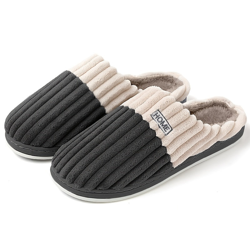 Chaussons d’hiver en peluche pour hommes et femmes, grandes tailles, chaussures douces et chaudes.
