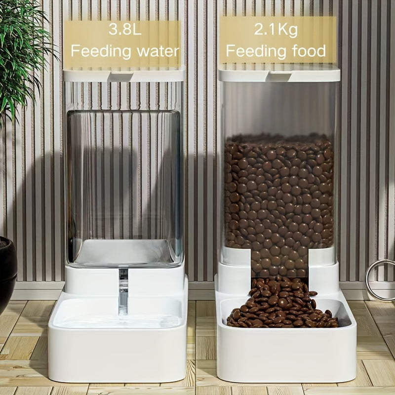 Distributeur automatique de nourriture et d’eau pour chien. Mangeoire et distributeur d’eau à gravité pour chiens, chats et autres animaux.