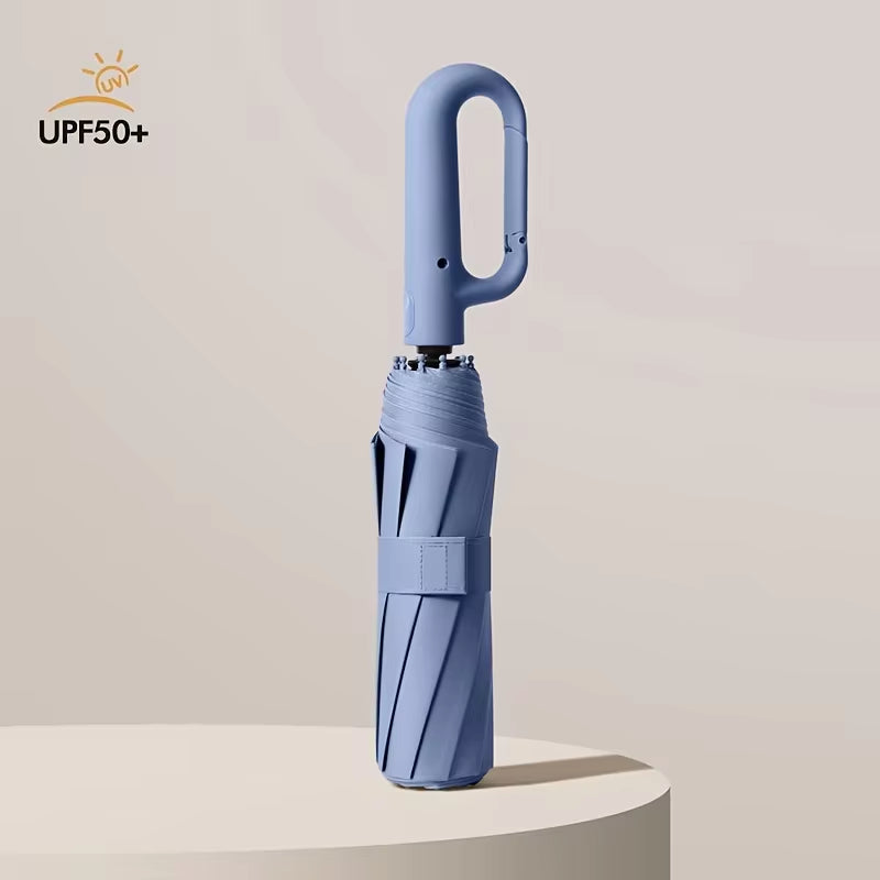 Parapluie Pliant Automatique Renforcé Pour Homme, Coupe-Vent, Grande Poignée De Structure, Degré De Vent Et D'Eau, 30 Os, 105Cm