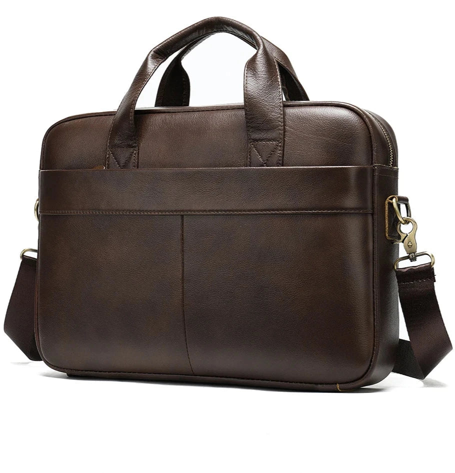 Sac / porte-document et ordinateur pour homme en cuir véritable