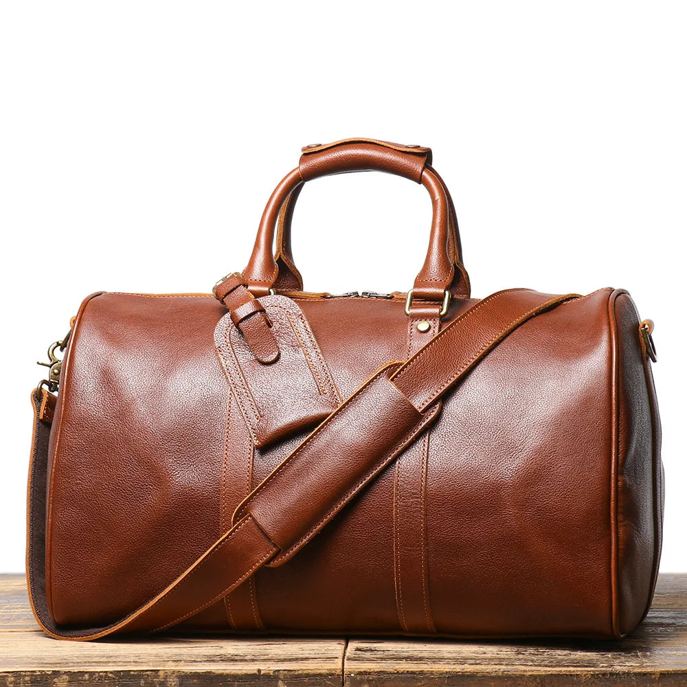 Sac cabas de voyage en cuir vintage