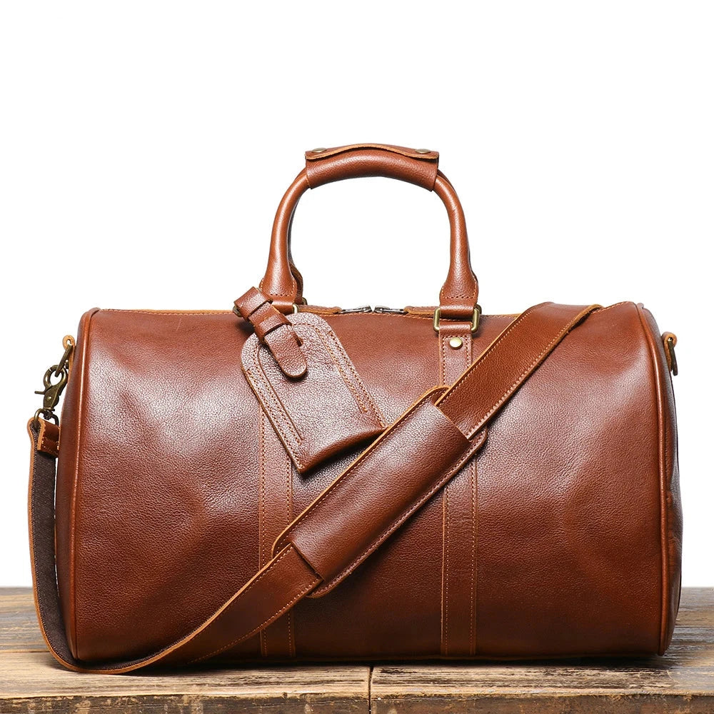 Sac cabas de voyage en cuir vintage