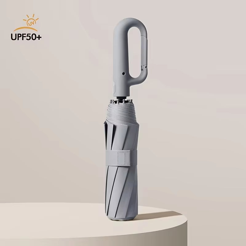 Parapluie Pliant Automatique Renforcé Pour Homme, Coupe-Vent, Grande Poignée De Structure, Degré De Vent Et D'Eau, 30 Os, 105Cm